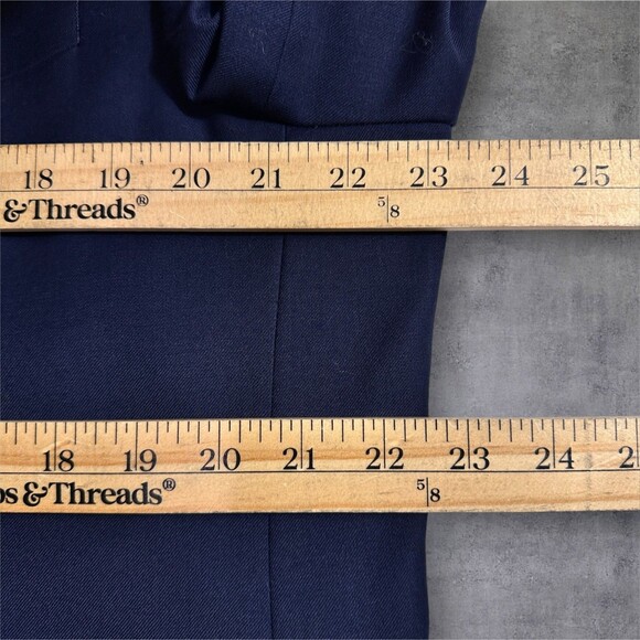 MANTONI Mens Navy Blazer 46R Virgin Wool Sport Coat Two Button 2-Vent Jacket - Picture 12 of 12